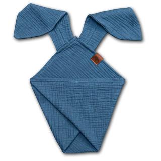 Hi Little One pieluszka doudou z zapachem mamy BIO bawełna BUNNY Jeans Mimisia.pl