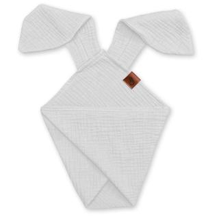 Hi Little One pieluszka doudou z zapachem mamy BIO bawełna BUNNY White Mimisia.pl