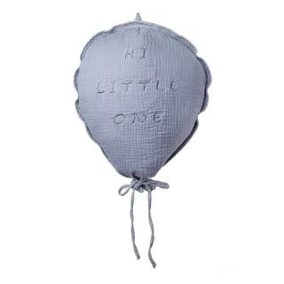 Hi Little One poduszka dekoracyjna do pokoiku BIO muślin BALOON Grey Mimisia.pl