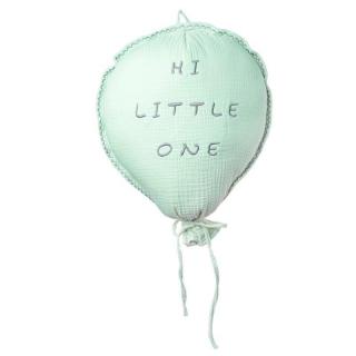 Hi Little One poduszka dekoracyjna do pokoiku BIO muślin BALOON Mint Mimisia.pl