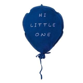 Hi Little One poduszka dekoracyjna do pokoiku BIO muślin BALOON Navy Mimisia.pl