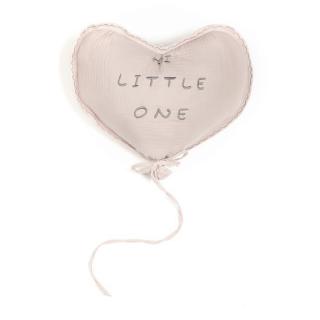 Hi Little One poduszka dekoracyjna do pokoiku BIO muślin HEART Blush Mimisia.pl