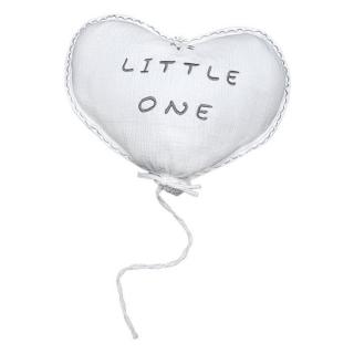 Hi Little One poduszka dekoracyjna do pokoiku BIO muślin HEART White Mimisia.pl