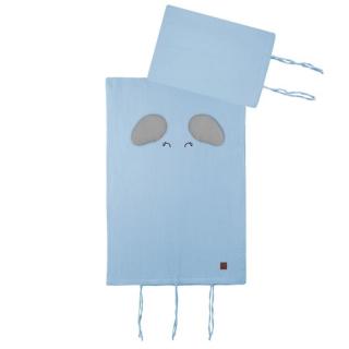 Hi Little One poszewka na pościel dla niemowląt z oddychającej organicznej BIO bawełny ELEPHANT Baby Blue/Grey Mimisia.pl