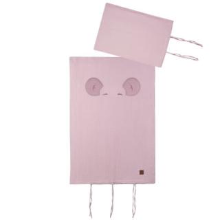 Hi Little One poszewka na pościel dla niemowląt z oddychającej organicznej BIO bawełny MOUSE Blush/Baby Pink Mimisia.pl