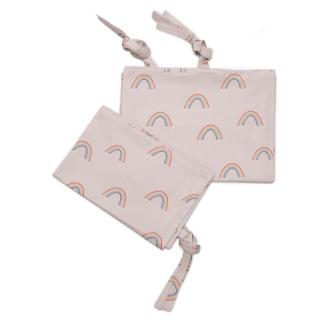 Hi Little One poszewki na pościel niemowlęcą z BIO bawełny organicznej RAINBOW muumee Mimisia.pl