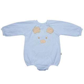 Hi Little One rampers dziecięcy MIŚ OverSize BOHO Blue roz L Pom Pom Mimisia.pl