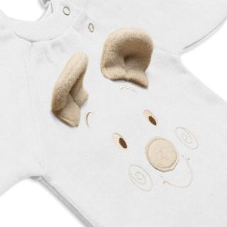 Hi Little One rampers dziecięcy MIŚ OverSize BOHO White roz L Pom Pom Mimisia.pl