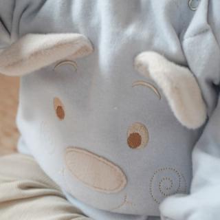 Hi Little One rampers niemowlęcy MIŚ OverSize BOHO Grey roz M Pom Pom Mimisia.pl