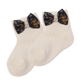 Hi Little One skarpetki dla dziewczynki BOHO FLOPI Navy roz 1-2 lata Pom Pom Mimisia.pl