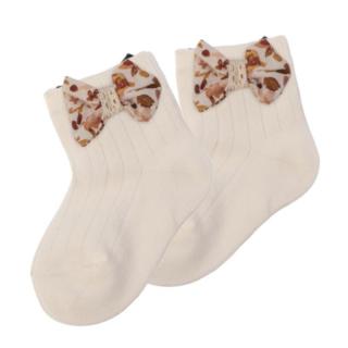 Hi Little One skarpetki dla niemowlaka BOHO FLOPI Cognac roz 6-12 m Pom Pom Mimisia.pl