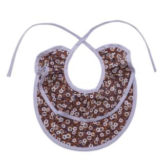 Hi Little One śliniak wiązany BOHO FLO Chocolate Pom Pom Mimisia.pl