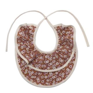 Hi Little One śliniak wiązany BOHO FLO Rust Pom Pom Mimisia.pl