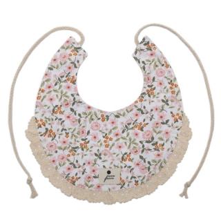 Hi Little One śliniak wiązany BOHO FLOPI Mauve Pom Pom Mimisia.pl