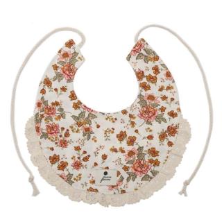 Hi Little One śliniak wiązany BOHO FLOPI Rose Pom Pom Mimisia.pl