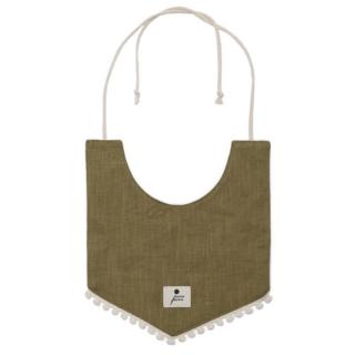 Hi Little One śliniak wiązany BOHO LEO Pickle Pom Pom Mimisia.pl