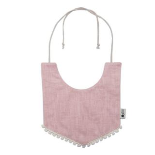 Hi Little One śliniak wiązany BOHO LEO Rose Pom Pom Mimisia.pl