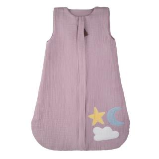 Hi Little One śpiworek do spania dla Noworodka TOG 1,0 BIO muślin DAY  NIGHT Blush S Mimisia.pl