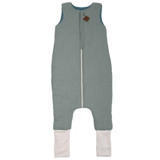 Hi Little One śpiworek dwustronny z nogawkami TOG 1,5 BIO muślin SLIM BAG TIFFANY/EMERALD roz S Mimisia.pl
