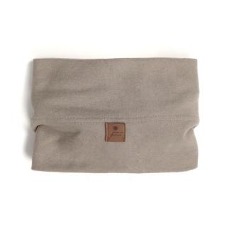Hi Little One szalik golf zimowy niemowlęcy BOHO Cafe Latte M Pom Pom Mimisia.pl