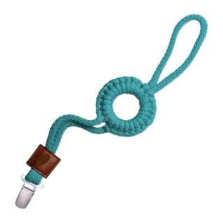 Hi Little One - sznurkowa zawieszka z kółkiem do smoczka Pacifier holder with RING Dark Teal Mimisia.pl
