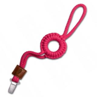 Hi Little One - sznurkowa zawieszka z kółkiem do smoczka Pacifier holder with RING Raspberry Mimisia.pl