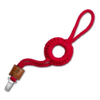 Hi Little One - sznurkowa zawieszka z kółkiem do smoczka Pacifier holder with RING Strawberry Mimisia.pl