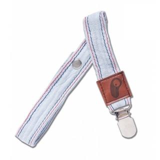 Hi Little One zawieszka do smoczka organiczny BIO muślin Baby Blue Mimisia.pl
