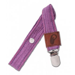 Hi Little One zawieszka do smoczka organiczny BIO muślin Lavender Mimisia.pl