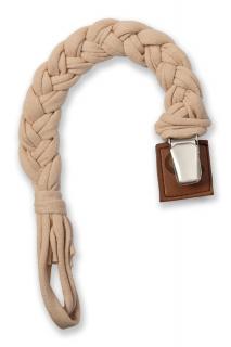 Hi Little One zawieszka do smoczka warkoczykowa Beige Mimisia.pl