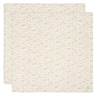Jollein 2 otulacze niemowlęce Hydrophilic 115x115 cm Zwierzęta ANIMALS Nougat Mimisia.pl