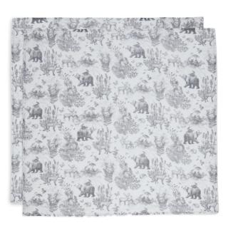 Jollein 2 pieluszki niemowlęce Hydrophlic 70x70 cm Baśniowy Las PIMPLEMESS FOREST ANIMALS Mimisia.pl