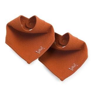Jollein 2 śliniaki apaszki bandany BRICK VELVET Rust Mimisia.pl