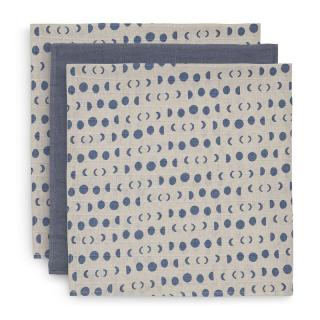 Jollein 3 pieluszki niemowlęce Hydrophilic 70x70 cm Księżyce MOONLIGHT Mimisia.pl