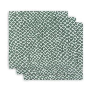 Jollein 3 pieluszki niemowlęce Hydrophlic 70x70 cm SNAKE Ash Green Mimisia.pl