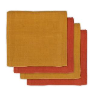 Jollein 4 pieluszki bambusowe 70x70 cm BAMBOO Mustard/Rust Mimisia.pl