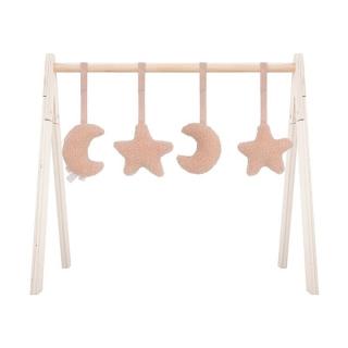 Jollein 4 zabawki interaktywne do stojaka BABYGYM Moon Pale Pink Mimisia.pl
