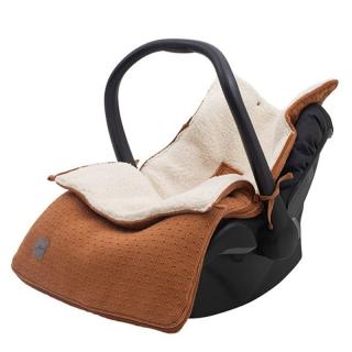 Jollein ciepły śpiworek do wózka i fotelika BLISS KNIT Caramel Mimisia.pl