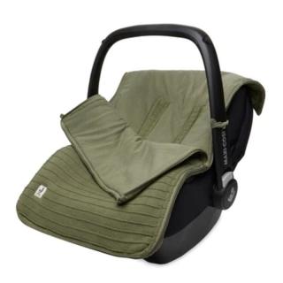 Jollein ciepły śpiworek do wózka i fotelika PURE KNIT Leaf Green Mimisia.pl