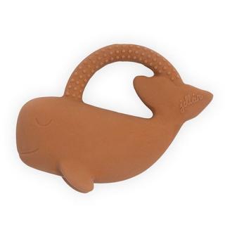 Jollein gryzak dla niemowlaka kauczuku naturalny Wieloryb WHALE Caramel Mimisia.pl
