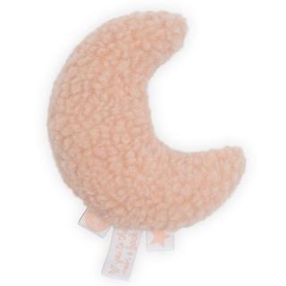 Jollein grzechotka dla Niemowlaka miękka Księżyc MOON Pale Pink Mimisia.pl