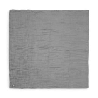 Jollein kocyk do wózka fotelika i kołyski muślinowy 120x120 cm Storm Grey Mimisia.pl