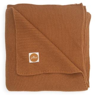 Jollein kocyk do wózka fotelika i kołyski tkany 100x75 cm BASIC KNIT Caramel Mimisia.pl