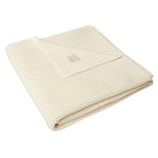 Jollein kocyk do wózka fotelika i kołyski tkany 150x100 cm BASIC KNIT Ivory Mimisia.pl