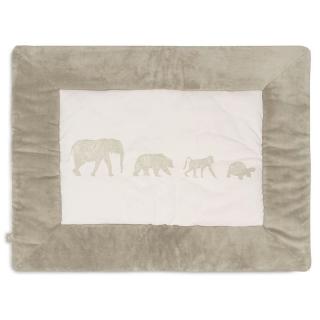 Jollein mata niemowlęca dwustronna do zabawy 95x75 cm Safari ANIMALS Olive Green Mimisia.pl