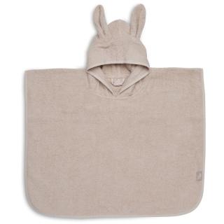 Jollein ponczo kąpielowe z kapturem 65x62 cm Króliczek RABBIT Pale Pink Mimisia.pl