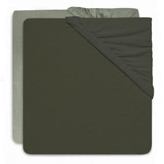 Jollein prześcieradła do łóżeczka 120x60 cm 2 szt Ash Green/Leaf Green Mimisia.pl