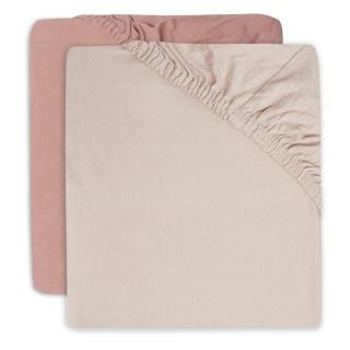 Jollein prześcieradła do łóżeczka 120x60 cm 2 szt Pale Pink/Rosewood Mimisia.pl