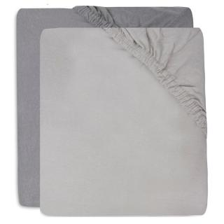 Jollein prześcieradła do łóżeczka 120x60 cm 2 szt Soft Grey/Storm Grey Mimisia.pl