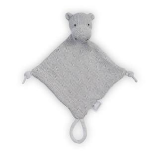 Jollein przytulanka dou dou z zawieszką na smoczek Hipopotam HIPPO Grey Mimisia.pl